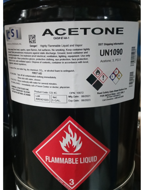 Acetone 99% - 5 Gallons