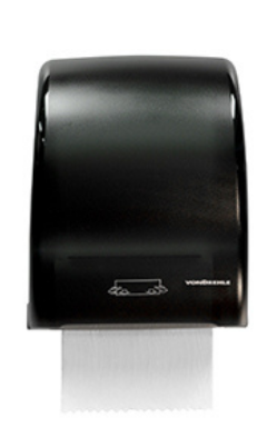 Towel Dispenser Hardwound Mechanical Pull-Down Black/Smoke