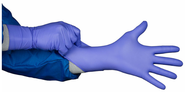 Glove Nitrile 12" Cleanroom ISO 5 Large Blue 100/BG 10/CS