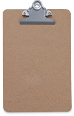 Clip Board .75 Clip Capacity 5x8 Brown