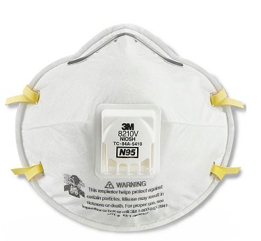Face Mask Dust Respirator 3M#8210V Cool Flow Valve 10/bx
