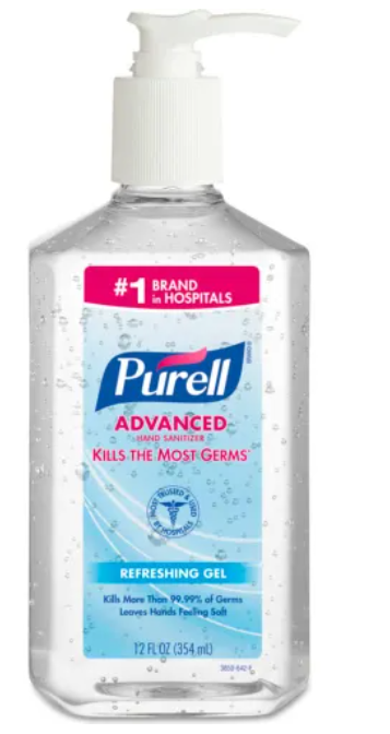 Hand Sanitizer 12oz Purell Pump Bottle 12/CS