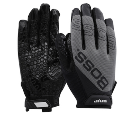 PVC & Silicone Palm Blk. Non-Slip Grip Spandex Back Size Small