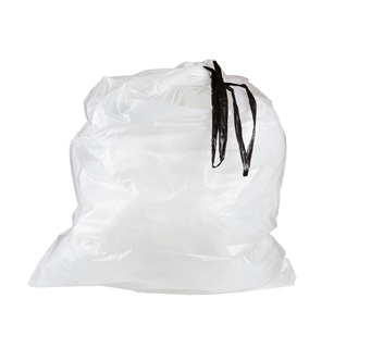 Bag Can Liner 37x42.5 Pull Handle White 100/CS (25/RL 4/CS) - ECONOMIC.com