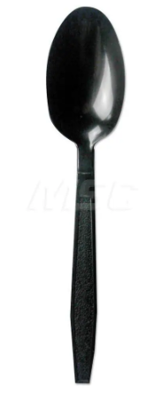 Spoons Heavy Weight Black Polypropylene 10/100/CS