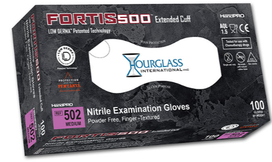 Glove Nitrile 10.5" Low Derma Exam Small Black 100/BX 10/CS