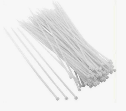 Cable Tie 12" Nylon White 100/PKG