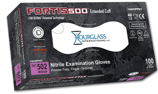 Glove Nitrile 10.5" Low Derma Exam X-Small Black 100/BG 10/CS