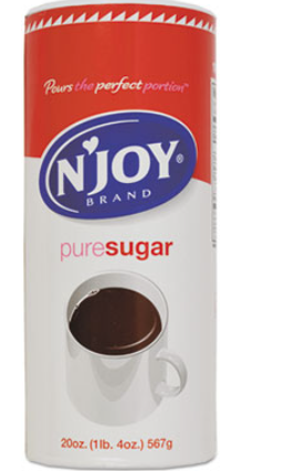 Sugar PureCane Granulated N'Joy 20 OZ./CN 3/PKG