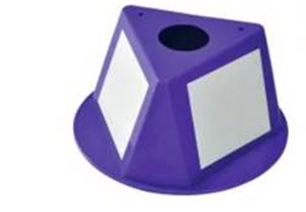 Cone For Inventory Control With Dry Erase Decals Purple