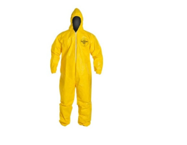 Coverall Tyvek Elastic Hood/Wrists/Ankles Yellow 3XL 12/CS