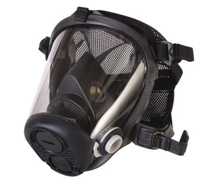 Mask Silicone Full Facepiece Respirator with 5 Point Harness, Medium