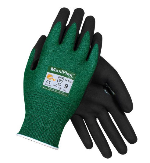Glove MaxiFlex Cut Black Micro Foam Nitrile Coating, Small 6DZ/PR/CS