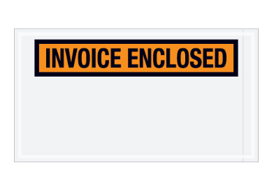 Packing List Envelopes 5.5x10 "Invoice Enclosed" Orange 1000/CS