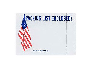 Envelope 4.5x5.5 "Packing List Enclosed" American Flag 1K/CS