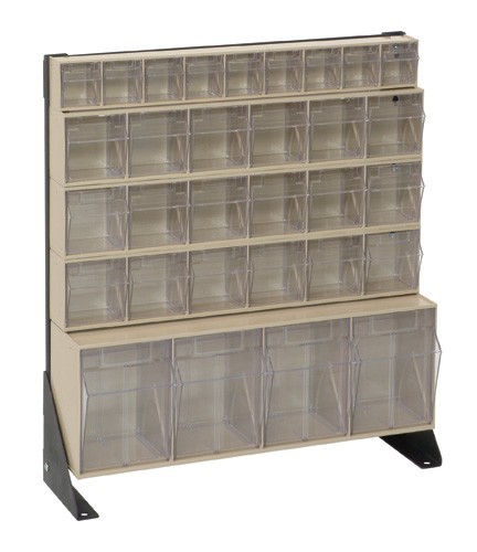 Tip-Out Bin Standt 8" x 23-5/8" x 28" Ivory