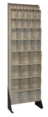 Tip-Out Bin Stand 8" x 23-5/8" x 75" Ivory