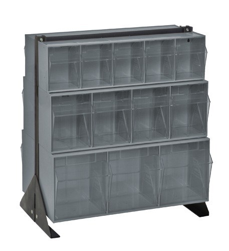 Tip-Out Bin Stand 16" x 23-5/8" x 28" Gray