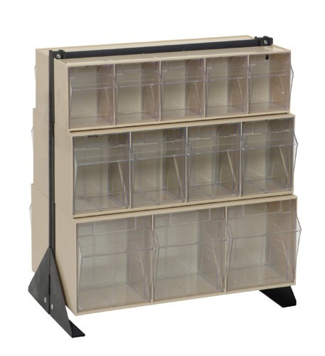 Tip-Out Bin Stand 16" x 23-5/8" x 28" Ivory