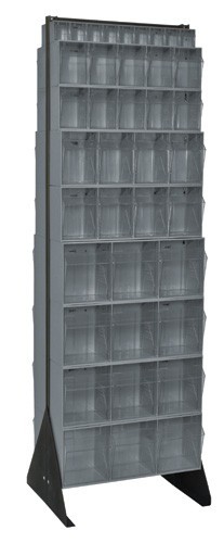 Tip-Out Bin Stand 16" x 23-5/8" x 75" Gray