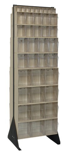 Tip-Out Bin Stand 16" x 23-5/8" x 75" Ivory