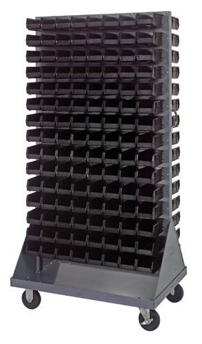 Mobile Louvered Rack 36" x 25" x 72" Black