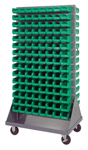 Mobile Louvered Rack 36" x 25" x 72" Green