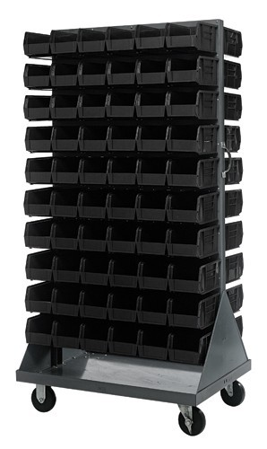 Mobile Louvered Rack 36" x 25" x 72" Black