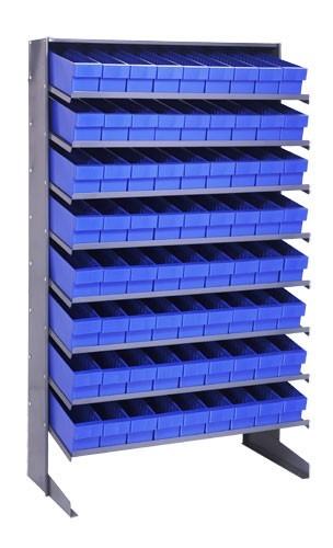 Sloped shelving systems with super tuff euro drawers 12" x 36" x 60"