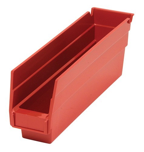 Economy Shelf Bin 11-5/8" x 2-3/4" x 4" Red