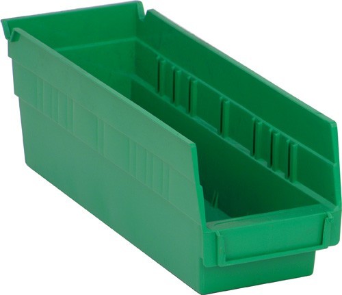 Economy Shelf Bin 11-5/8" x 4-1/8" x 4" Green