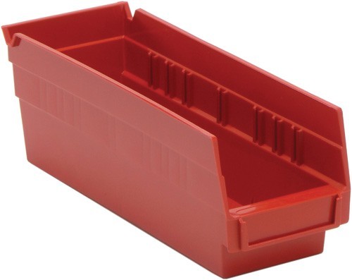 Economy Shelf Bin 11-5/8" x 4-1/8" x 4" Red