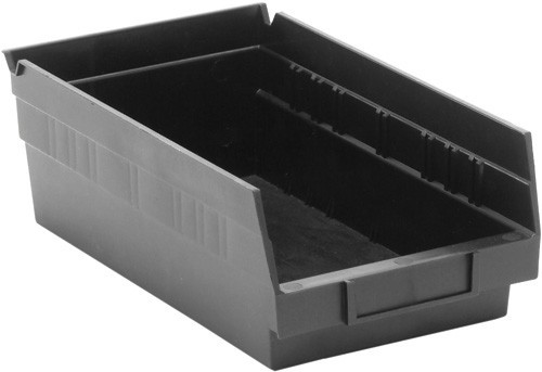 Economy Shelf Bin 11-5/8" x 6-5/8" x 4" Black