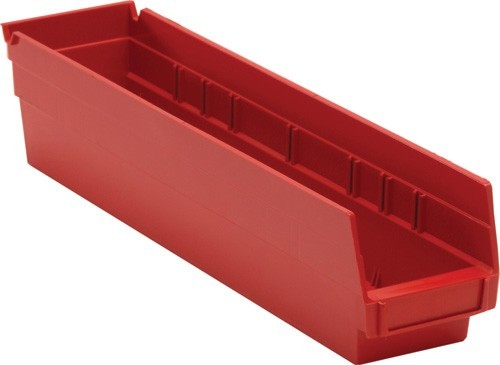 Economy Shelf Bin 17-7/8" x 4-1/8" x 4" Red