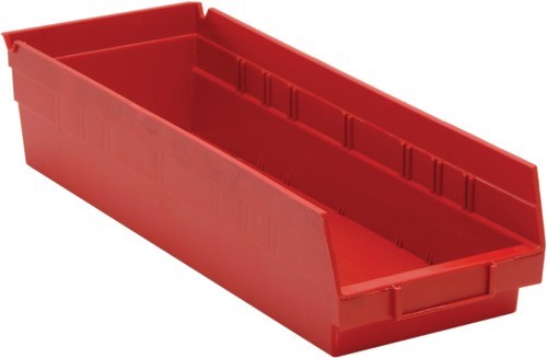 Economy Shelf Bin 17-7/8" x 6-5/8" x 4" Red