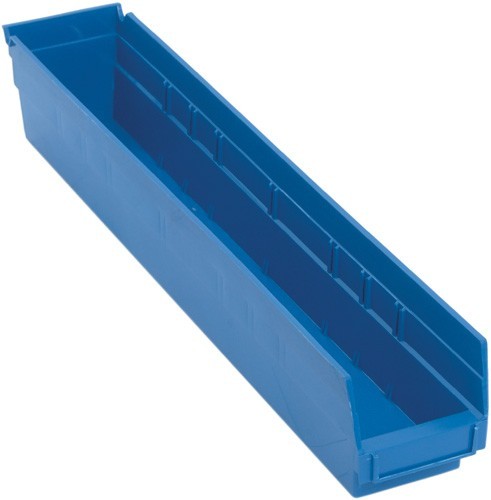 Bin Economy Shelf 23.625x4.125x4 Blue 16/CS