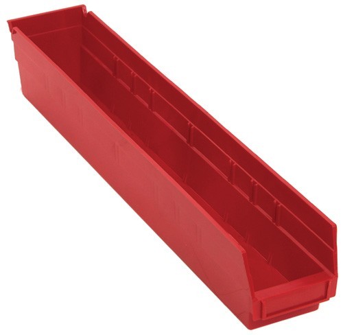 Economy Shelf Bin 23-5/8" x 4-1/8" x 4" Red