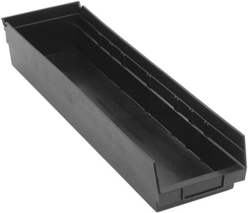 Economy Shelf Bin 23-5/8" x 6-5/8" x 4" Black