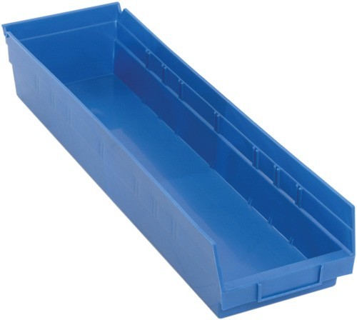 Economy Shelf Bin 23-5/8" x 6-5/8" x 4" Blue