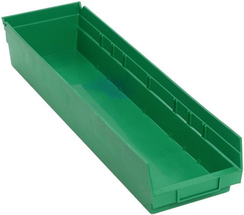 Economy Shelf Bin 23-5/8" x 6-5/8" x 4" Green