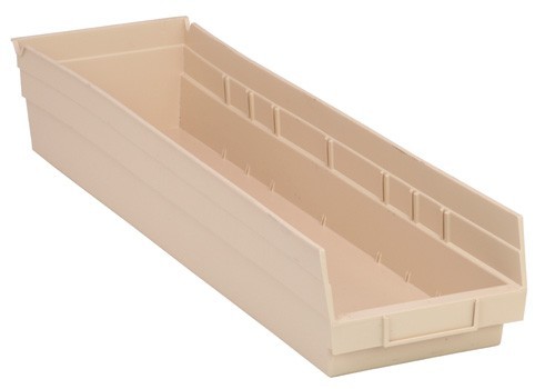 Economy Shelf Bin 23-5/8" x 6-5/8" x 4" Ivory