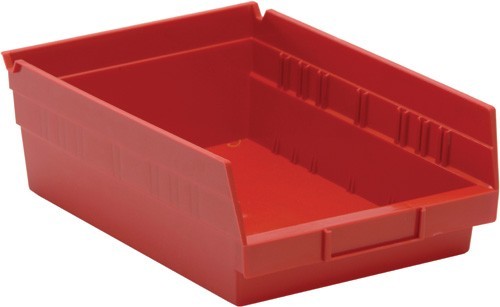 Economy Shelf Bin 11-5/8" x 8-3/8" x 4" Red