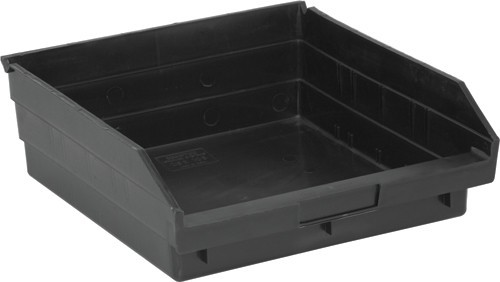 Economy shelf bin 11-5/8" x 11-1/8" x 4" Black