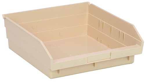 Economy shelf bin 11-5/8" x 11-1/8" x 4" Ivory