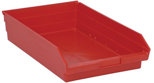 Economy Shelf Bin 17-7/8" x 11-1/8" x 4" Red