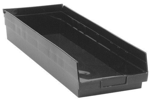 Economy shelf bin 23-5/8" x 8-3/8" x 4" Black