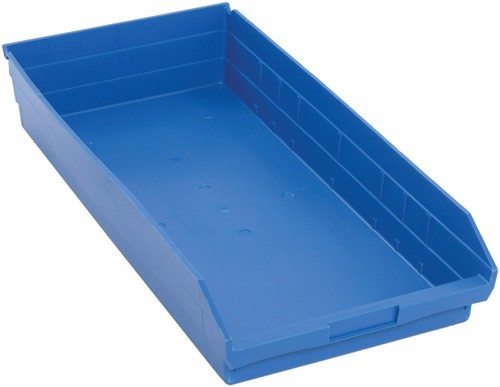 Economy shelf bin 23-5/8" x 11-1/8" x 4" Blue