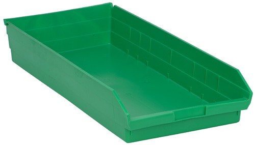 Economy shelf bin 23-5/8" x 11-1/8" x 4" Green