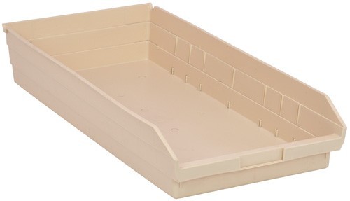 Economy shelf bin 23-5/8" x 11-1/8" x 4" Ivory