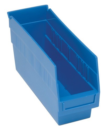 STORE-MORE 6'' Shelf Bin 11-5/8"" x 4-1/8"" x 6"" Blue